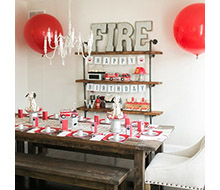 Firetruck and Dalmation Birthday Party Printables Collection